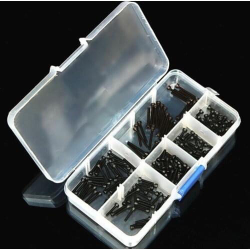 180PCS M2 Carbon Steel Hex Socket Head Cap Screw Kit Box Accessories M216mm NEW