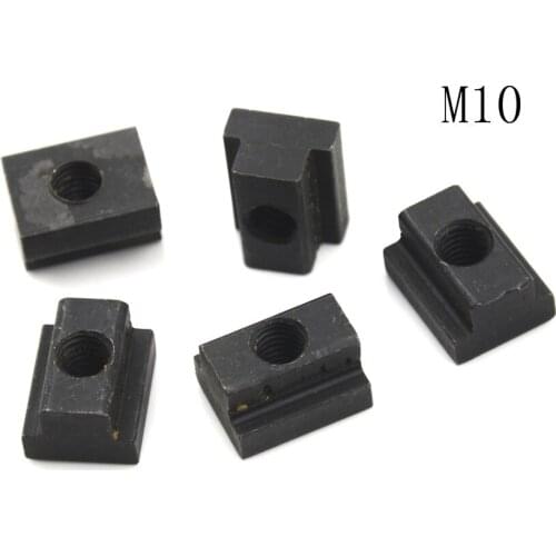 5pcs Black 45 Steel Oxide Finish In Machine Tool Tables M8 / M10 / M12 Hreads T-slots T Slot Nuts