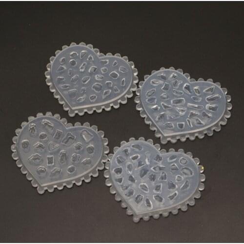 85LB 4 Pcs/Set Nail Decoration Crystal Epoxy Resin Mold 3D Mini Gravel Silicone Mould DIY Crafts Ornaments Jewelry Casting Tools