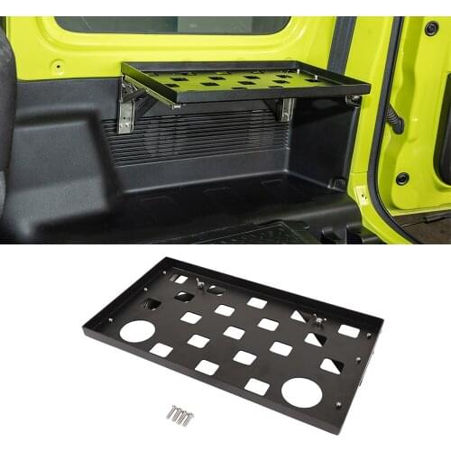 Car Tailgate Table Rear Foldable Back Shelf Storage Bracket for Suzuki Jimny 2019 2020 2021 JB64 JB74 Accessory Black Styling