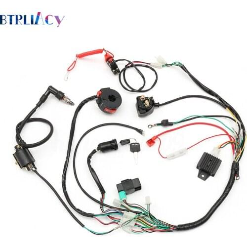 BTRLIACY High Quality Wiring Harness Loom Solenoid Coil CDI for Quad ATV 50cc 90cc 110cc 125cc Wholesale Dropshipping