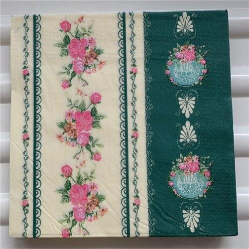 Decoupage table paper napkins elegant tissue vintage towel flower rose butterfly birthday wedding party home beautiful decor 20