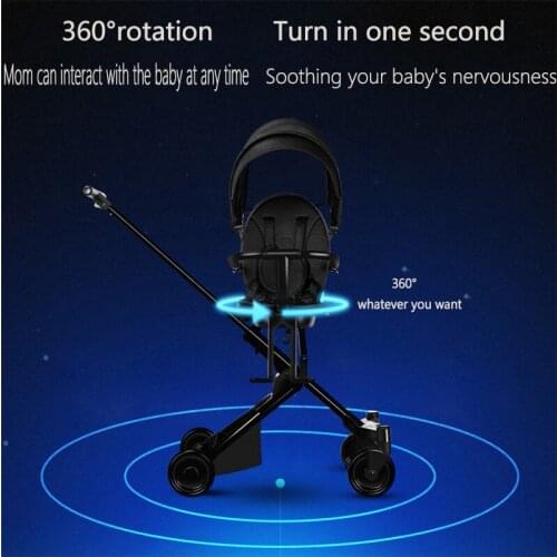 Baby Stroller Aluminum Alloy Light Foldable Sitting And Lying High Landscape Strollers Comfortable 360 Du Rotary Steering