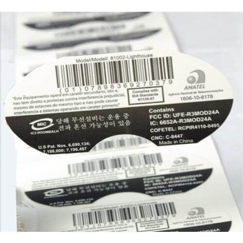 Custom design cosmetic stickers cosmetic products labels