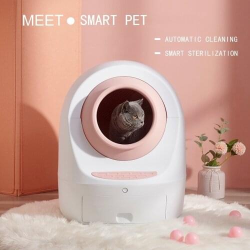 Intelligent Automatic Self Cleaning Cat litter Box fully EnClosed Tray Toilet Rotary Training Detachable Bedpan Pets Accessories