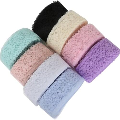 4cm 10yards/lot Lace Ribbon Embroidered Net Lace Trim Fabric For Decoration Arts Crafts Sewing Apparel Sewing Fabric Lace