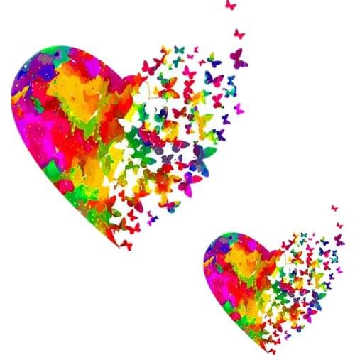 Heart Butterfly Patches Transfert Thermique Vetement Clothes Stickers Stranger Things Riverdale Appliques For Clothing Diy Patch