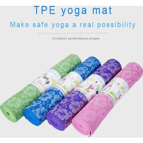 7mm Non-slip Yoga Mats For Fitness Tasteless Brand Pilates Mat 4Color Gym Exercise Sport Mats Pads with Yoga Bag Yoga Strap