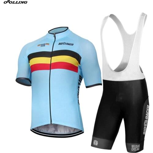 New CLASSICAL Belgium Belgian Pro Team Cycling Set Customized Road Mountain Race OROLLING