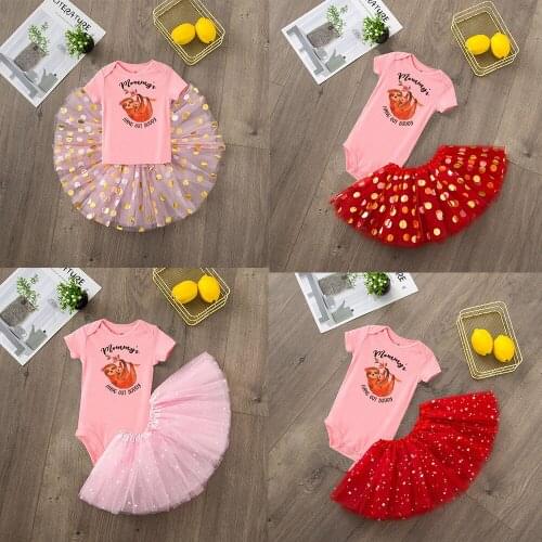 Mothers Day gift Mom is my buddy baby Bodysuit &tutu dress First Mothers Day Baby Girl Outfit