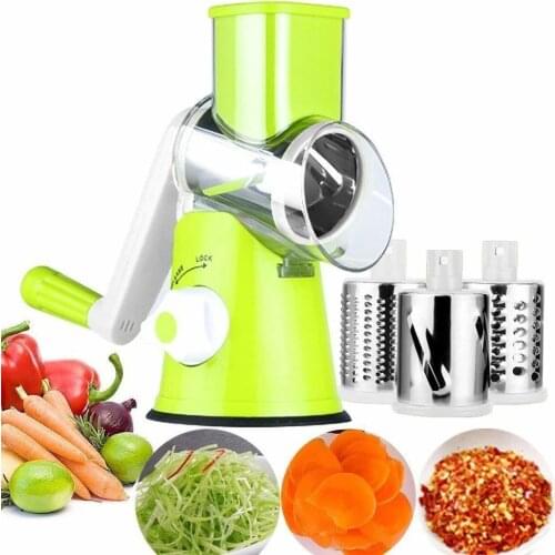Manual Vegetable Cutter Slicer Kitchen Accessories Multifunctional Round Mandoline Slicer Potato Cheese Kitchen Gadgets