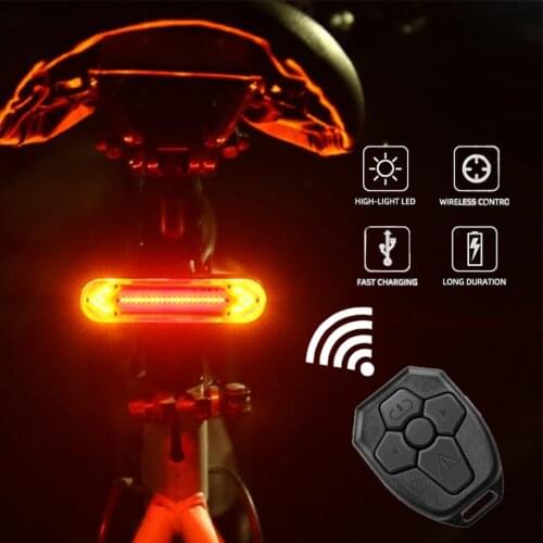 Bicycle Bike Turn Signal Light 100lm Remote Control Bicycle Taillight IPX4 Waterproof Rechargeable Bike Warning Light