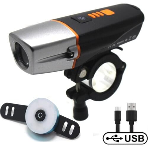 Smart Induction Bicycle Front Light Set USB Rechargeable Rear Light LED Headlight Bike Lamp Cycling FlashLight For Bike riding