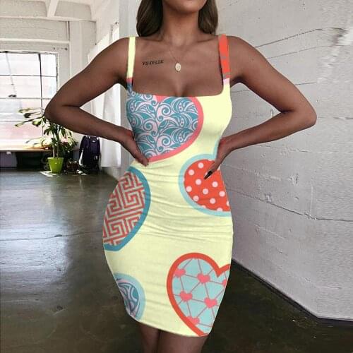 Giyu Brand Love Dress Women Art Halter Sleeveless Romantic Vestido Sexy Harajuku Ladies Dresses Womens Clothing Summer Short