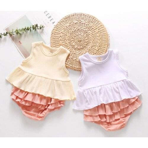 2Pcs Baby Girl Cute Clothes Children Summer Casual Sleeveless Solid Print Tops Vest With Briefs PP Shorts Kids Outfits2