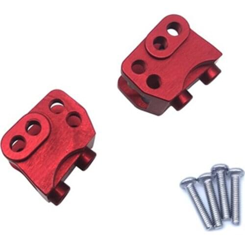 2pcs CNC Aluminum Front Rear Lower Shock Linkage Link Mount for RC 1/10 Rock Car Axial SCX10-II 90046 90047 AR44 Axle,Red