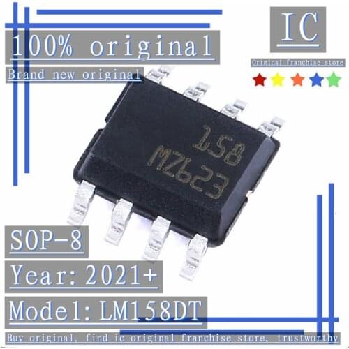 2021+ 100% Brand new original 10PCS-50PCS LM158DT SOP-8 Low-power dual-channel operational amplifier chip