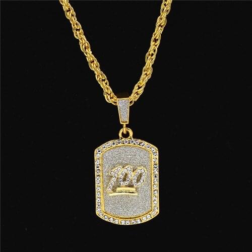 2021 2020Preserving Electroplating Heavy Industry Full Pendant Necklace Blingbling Mens And Womens Hip Hop 100 Milita
