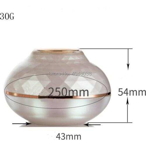 30G 50G Refillable Cosmetic Container Thickened Acrylic Facial Cream Jar with Hand Pad Pink Bowl Shape Top Grade Eye Cream Jar