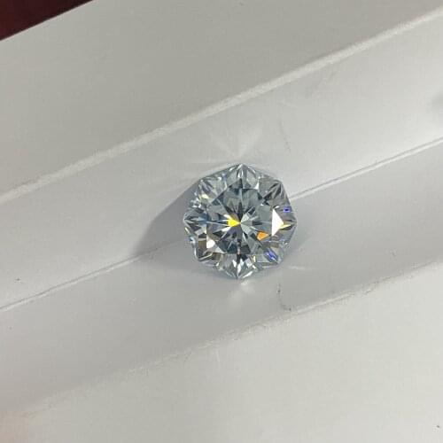 6.5x6.5mm 1carat Blue Moissanite Diamond Octagon Shape VVS1 Loose Lab Created Gemstone For Ring