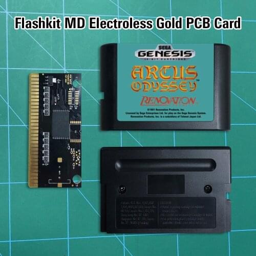 Arcus Odyssey - Flashkit MD Electroless Gold PCB Card 16 bit MD Games Cartridge For MegaDrive Genesis console