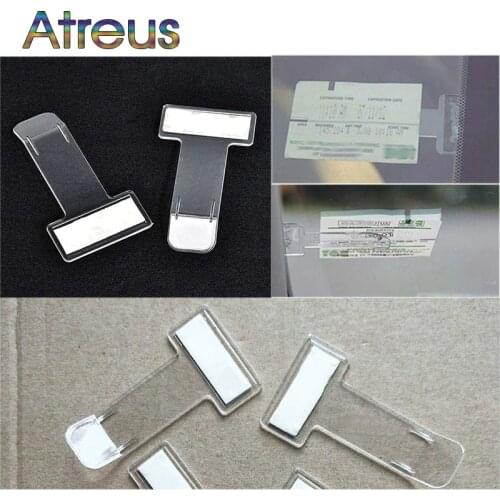 Car Stickers Mini Transparent Ticket Folder for Hyundai Solaris I30 IX35 Nissan Qashqai J11 Juke X-trail T32 Citroen C4 C5 C3