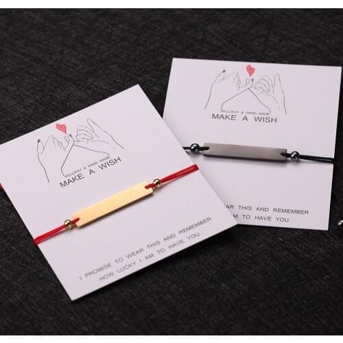 DIY name bracelet female personality rectangular tag carved letters stainless steel bracelet can be lettered