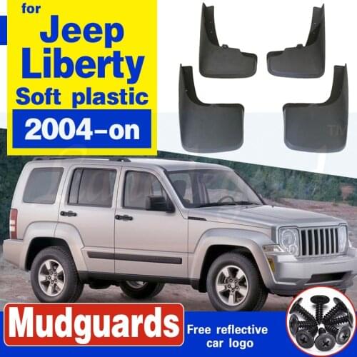 Mud flaps For Jeep Liberty 2004-on Mudguards Fender Mud flap Splash Guard Fenders Accessories auto styline Front Rear 4 PCS
