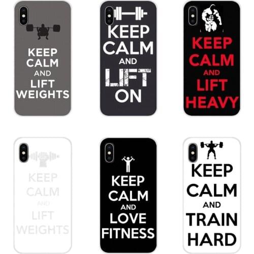 Keep calm lift on Fitness Motivation Accessories Phone Shell Covers For Samsung Galaxy A3 A5 A7 J1 J2 J3 J5 J7 2015 2016 2017