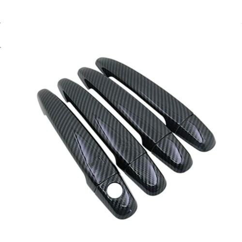 For Toyota Premio Allion T260 2008~2019 Carbon Fiber Chrome Door Handle Cover Car Styling Accessories Stickers