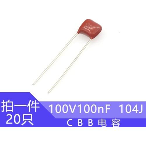 CBB capacitance 100v100nF 100V0.1UF Foot pitch 5mm Film capacitor 104J