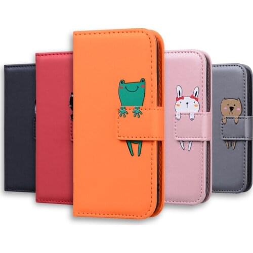Fashion Cute Cartoon Animals Card Slot Flip Wallet Leather Case Cover For Iphone XS 12 Mini 11 Pro Max X XR 5S 6 6S 7 8 Plus SE