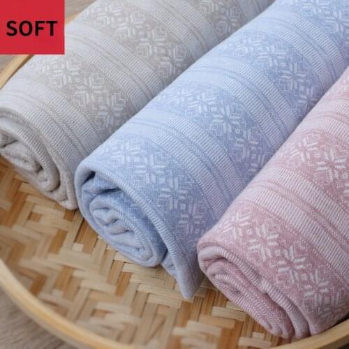 Soft Christmas Snowflake Print Jersey Cotton Jacquard Knitted Fabric For Baby Clothing Childrens Clothes TJ4318