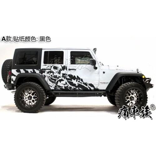 Car sticker FOR Jeep Wrangler pull flower body side decoration Wrangler modified stickers decals