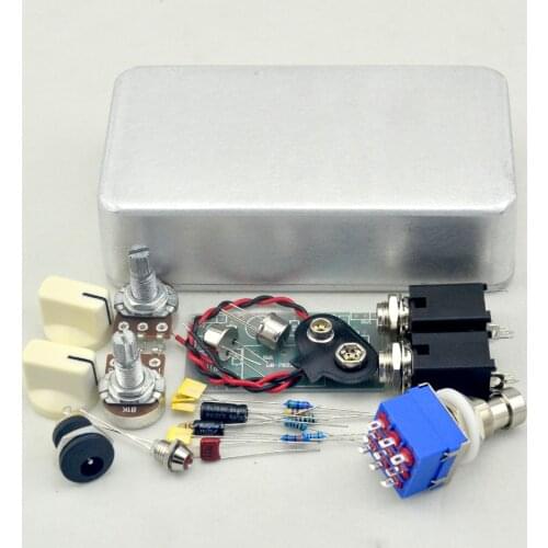 NEW Fuzz Face Pedal kit for Guitar Effects Pedal with 1590B Silver Case Free Shipping