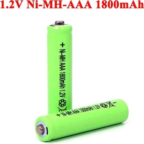 4pcs 1.2v NI-Mh AAA Rechargeable Batteries 1800mAh ni mh Battery 1.2V aaa For Electric remote Control car Toy RC ues