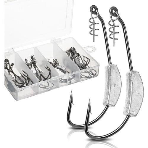 DONQL 25pcs/Lot Jig Head Wide Crank Fishing Hooks Lead Head Offset Fishhooks for Soft Lure Baits 2g-7g Barbed Fishing Tackle