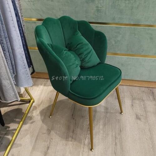 Net celebrity ins nail art chair bedroom makeup princess back chair nordic light luxury dressing stool home desk chair