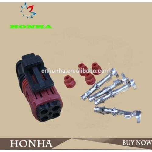 5pcs/lot 4 Way amp/tyco waterproof electrical connector Plug kits with terminals 1337352-1