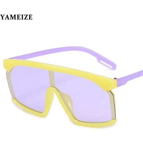 YAMEIZE Square Oversized Kids Sunglasses Girls Boys Sun Glasses Baby Children Big Frame Eyeglasses Punk Eyewear Oculos De Sol UV