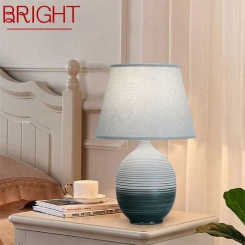 BRIGHT Dimmer Table Lamp Ceramic Desk Light Modern Creative Decoration for Home Bedroom
