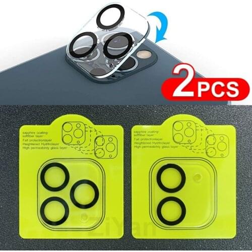 2Pcs 3D Camera Lens Tempered Glass For iPhone 12 Pro Max Mini Back Camera Screen Protector For iPhone 12 11 Pro Max Lens Glass