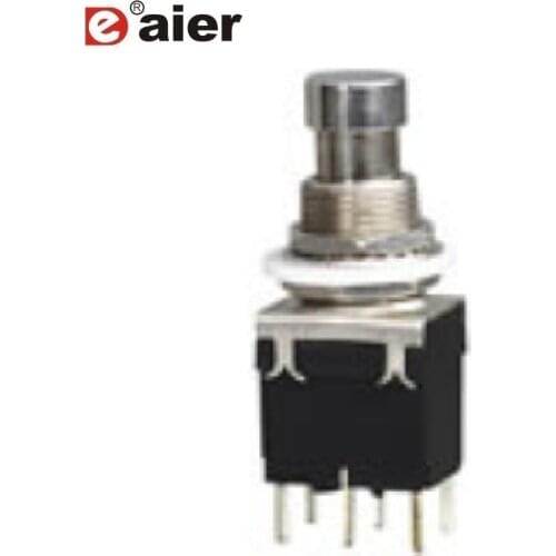 2PCS PBS-24-212P Momentary DPDT ON-(ON) DPDT Guitar Effect Stomp Pedal Foot Switch,Push Button Switch With PCB Lug