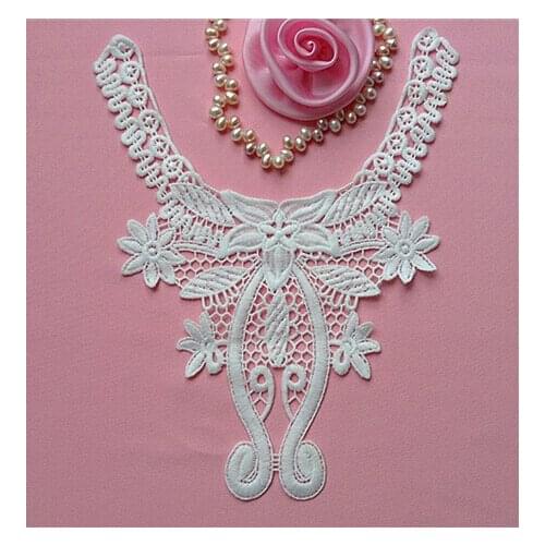 29cm*23cm milk fibre embroidery collar applique,embroidery decoration collar patches,XERY-HCXP0513A
