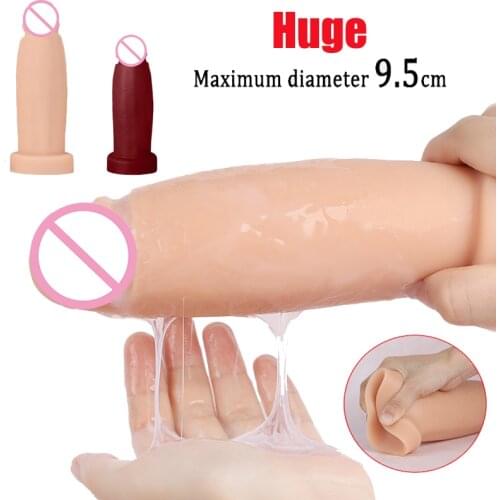 9.5cm Super Huge Dick Anal Dildo Big Butt Plug Anus Expansion Vagina Masturbator Erotic Toys For Woman Men Gay Bdsm Sex Products