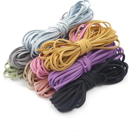 9Color 3.5mm 5Meters Strong Elastic Rope Cord Bungee Shock Cord Stretch String for DIY Thread Webbing Garment Sewing Accessories