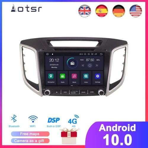 DSP Android 10.0 Car GPS Navigation DVD Player For Hyundai ix25 2014-2018 Auto Stereo Radio Multimedia Player Head Unit Recorder