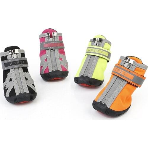 Reflection Pet Dog Shoes Breathable Non-slip ComfortabSoft Sole Winter Warm Climbing Dogs Boot Mesh And Waterproof Dogs Sneaker