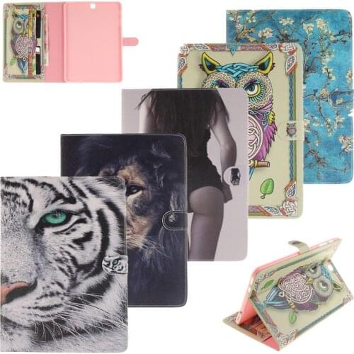 Tiger Owl Tablet Case For Samsung Galaxy Tab S2 9.7'' Protective PU Leather Cover For Samsung Galaxy Tab S2 T810 T815 Pad Cases