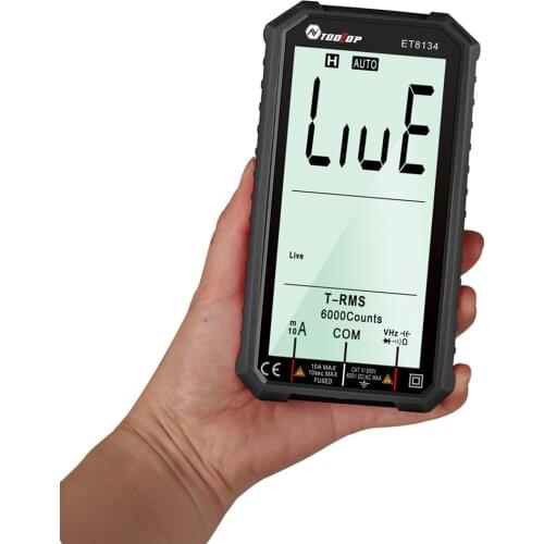 ET8134 Digital Multimeter 4.7In LCD DC/AC Current Voltage Measurement Capacitance Resistance Measuring Meter NCV Tester Dropship